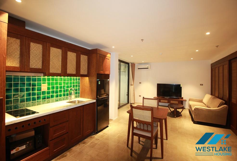 One bedroom with small private yard ground floor for rent in To Ngoc Van