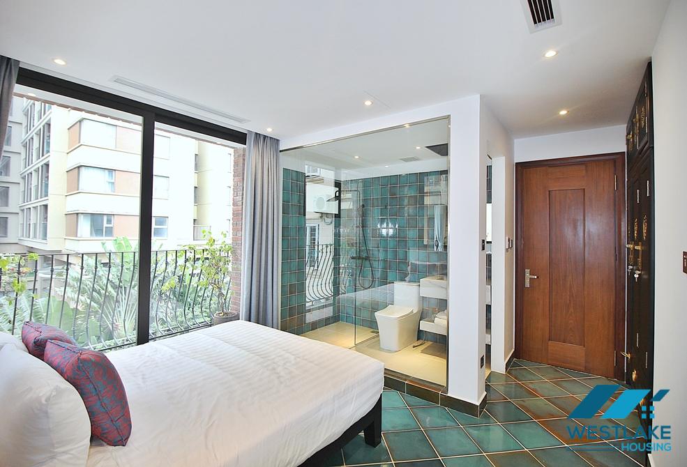 An unique and strange style 4 bedrooms apartment for rent in Dang Thai Mai, Tay Ho
