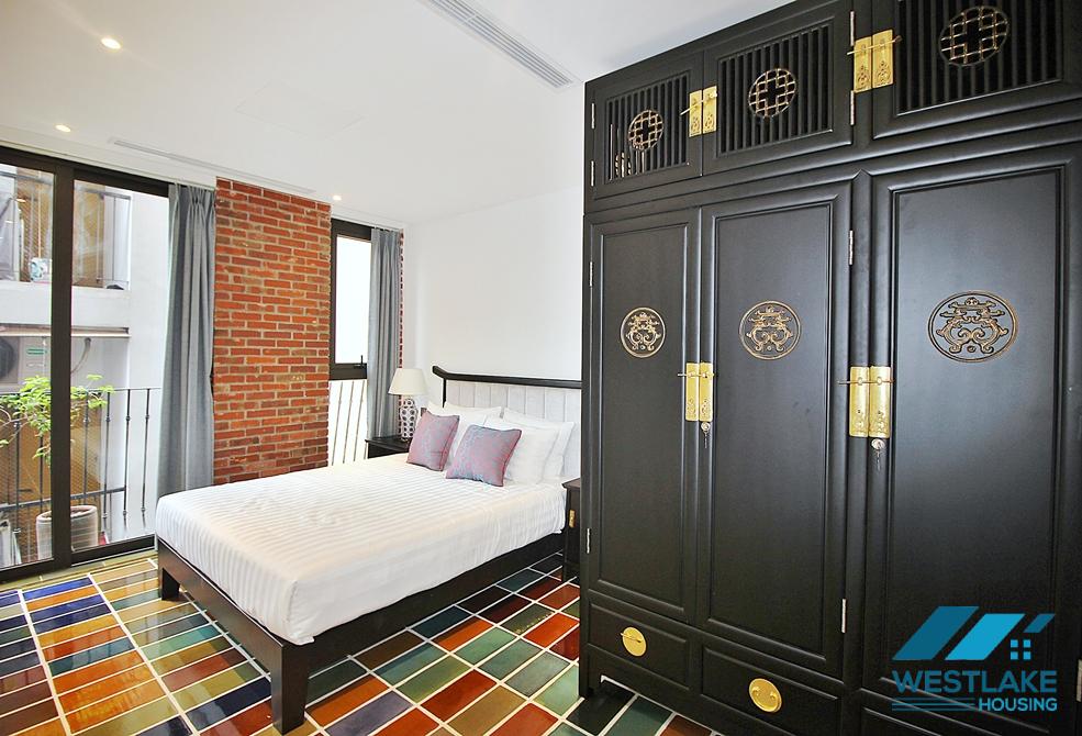 An unique and strange style 4 bedrooms apartment for rent in Dang Thai Mai, Tay Ho