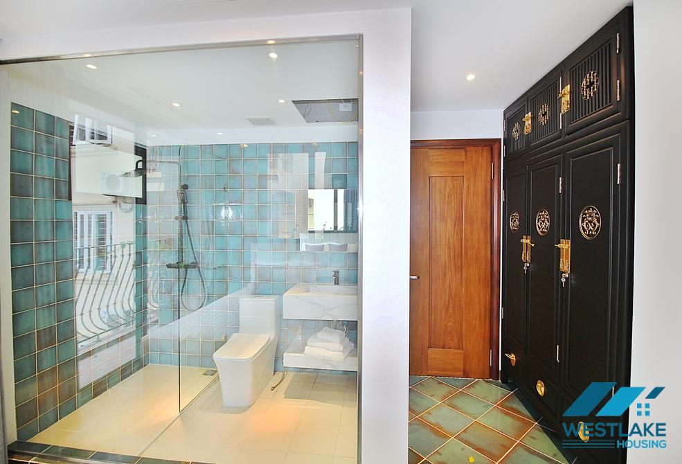 An unique and strange style 4 bedrooms apartment for rent in Dang Thai Mai, Tay Ho