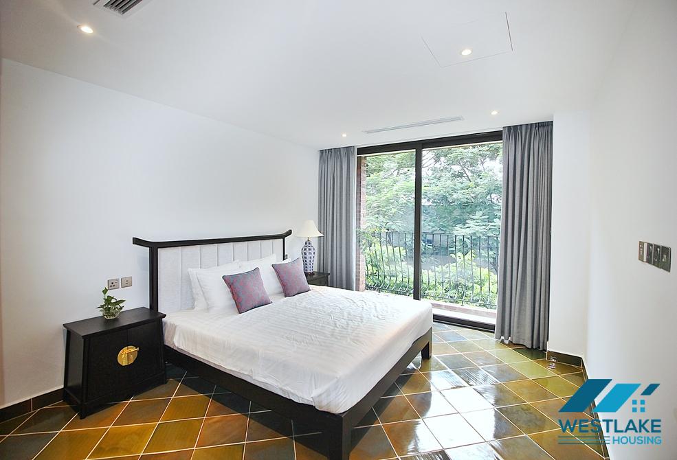 An unique and strange style 4 bedrooms apartment for rent in Dang Thai Mai, Tay Ho