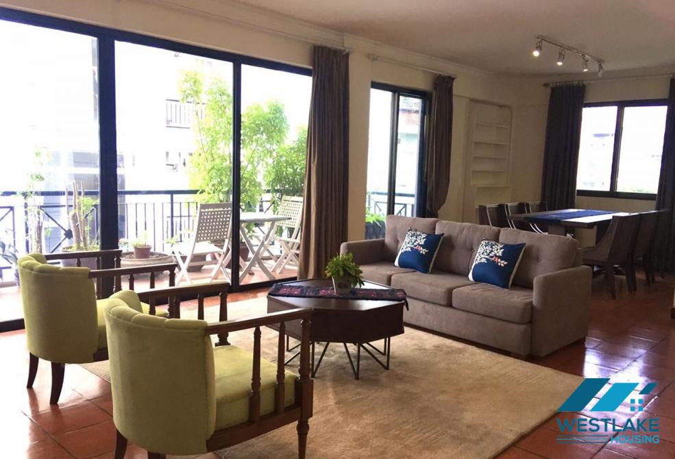 Fully serviced 03 bedrooms apartment for rent in Truc Bach area, Ba Dinh, Ha Noi