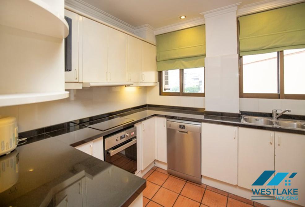 Fully serviced 03 bedrooms apartment for rent in Truc Bach area, Ba Dinh, Ha Noi