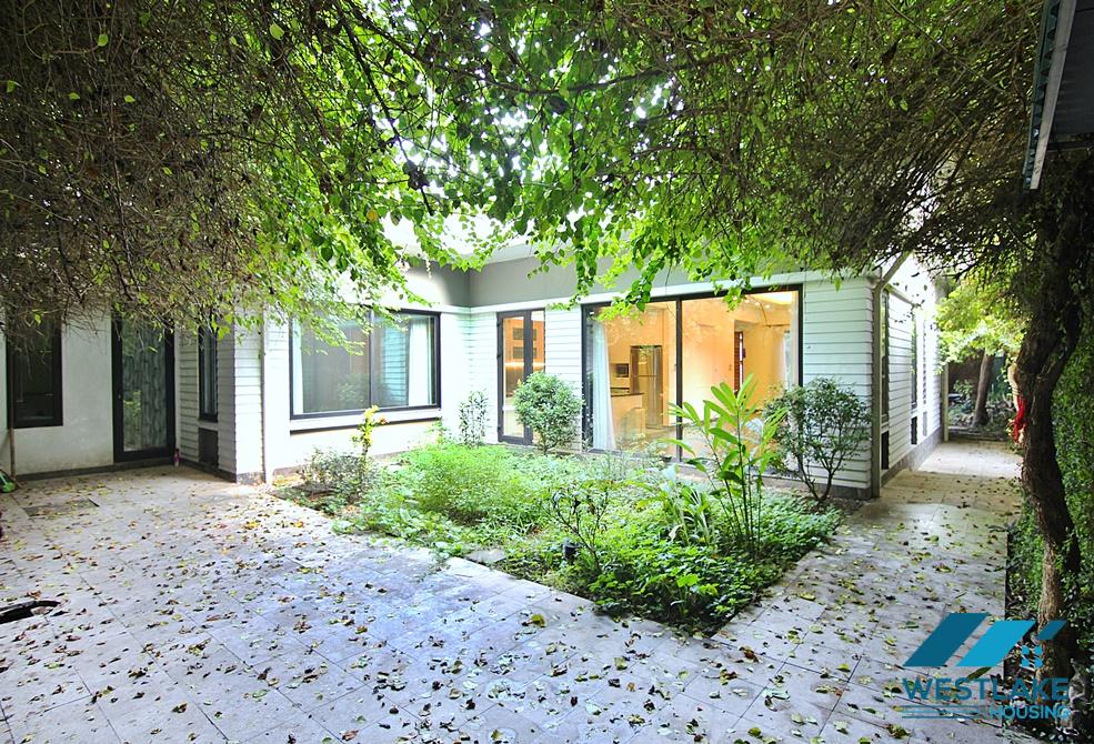 Brand new villa with wonderful garden for rent in Dang Thai Mai Street, Tay Ho, Hanoi