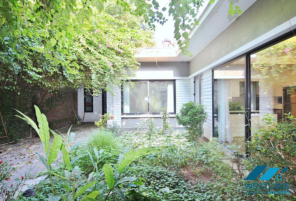 Brand new villa with wonderful garden for rent in Dang Thai Mai Street, Tay Ho, Hanoi