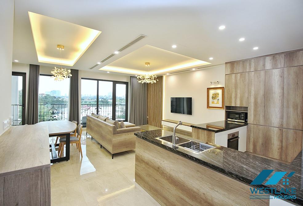 Lake view and new three bedrooms apartment for rent in To Ngoc Van, Tay Ho