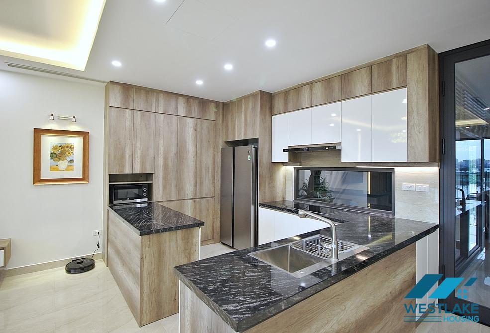 Lake view and new three bedrooms apartment for rent in To Ngoc Van, Tay Ho