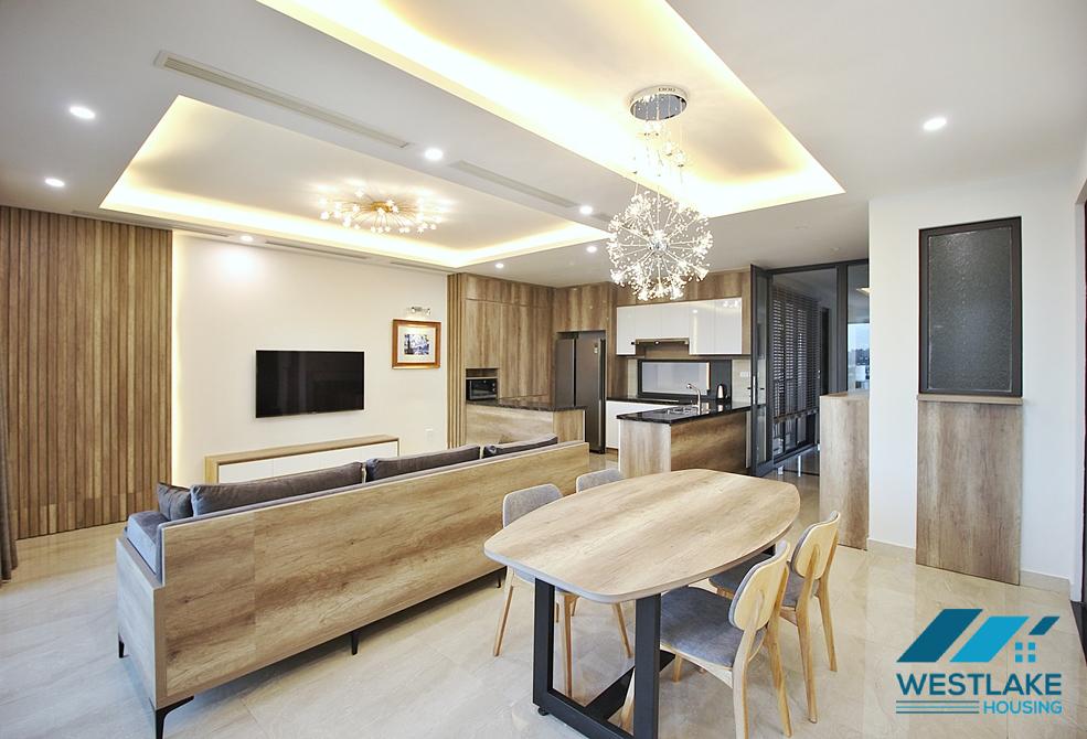 Morden and lake view apartment for rent in To Ngoc Van st, Tay Ho District
