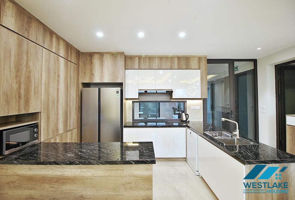 Morden and lake view apartment for rent in To Ngoc Van st, Tay Ho District