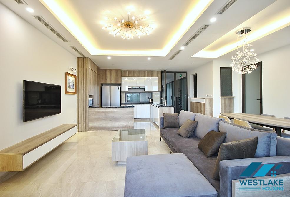 Morden and lake view apartment for rent in To Ngoc Van st, Tay Ho District