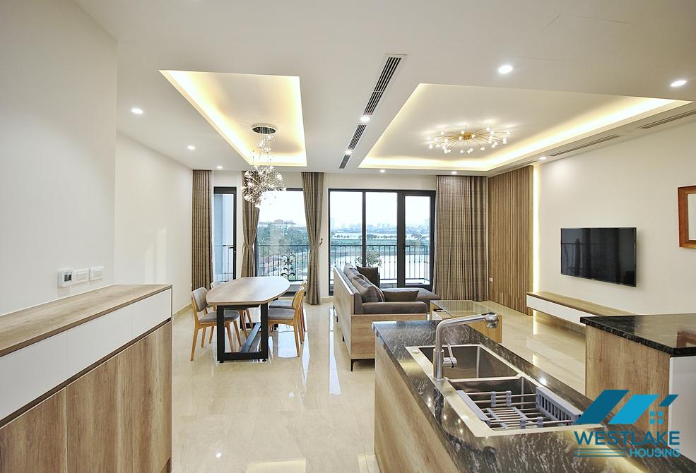 Morden and lake view apartment for rent in To Ngoc Van st, Tay Ho District