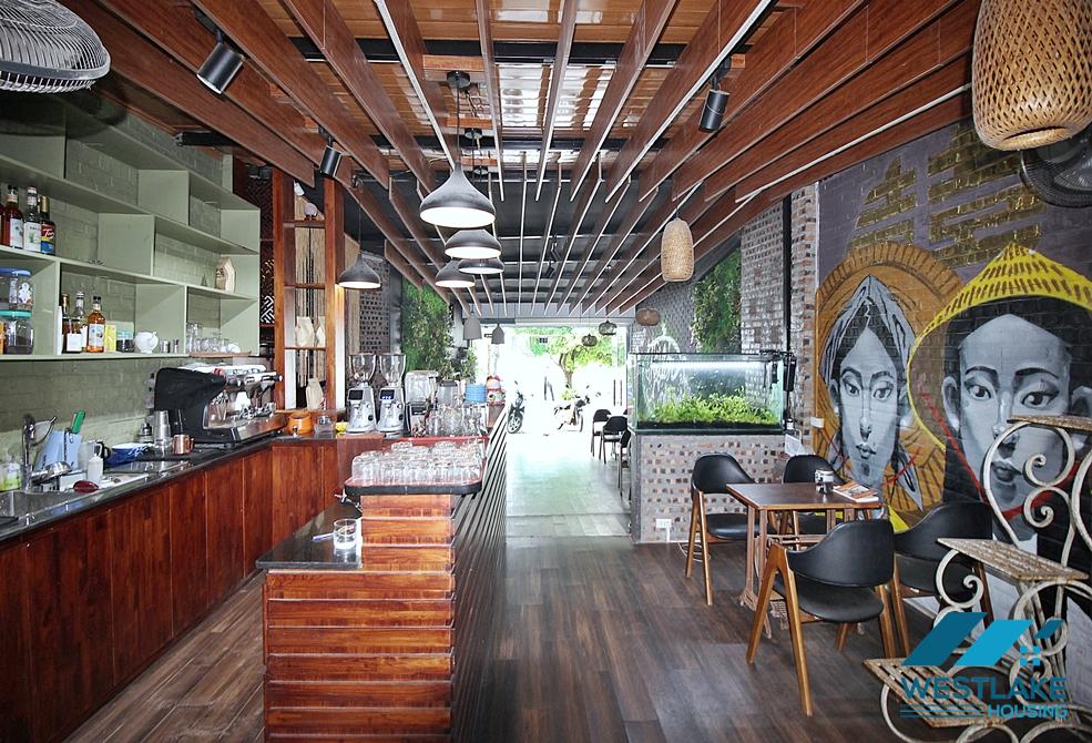 Green coffee or restaurant for rent in To Ngoc Van st, Tay Ho