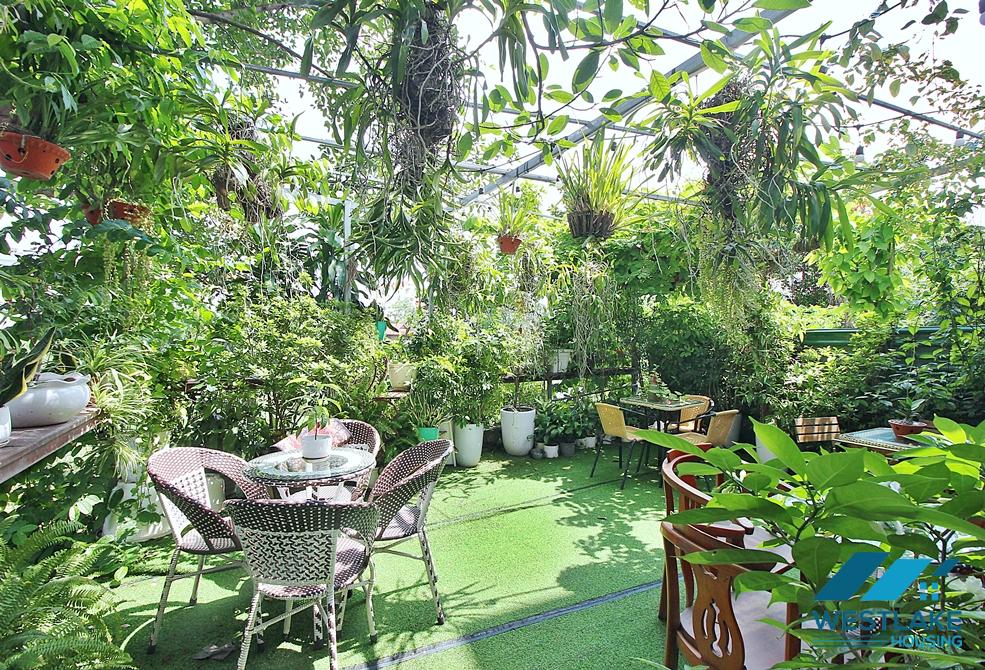 Green coffee or restaurant for rent in To Ngoc Van st, Tay Ho