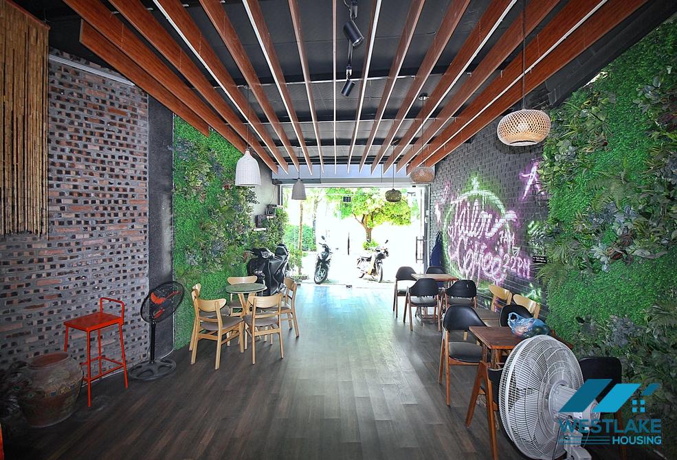 Green coffee or restaurant for rent in To Ngoc Van st, Tay Ho