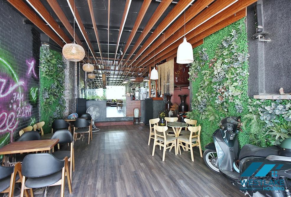 Green coffee or restaurant for rent in To Ngoc Van st, Tay Ho