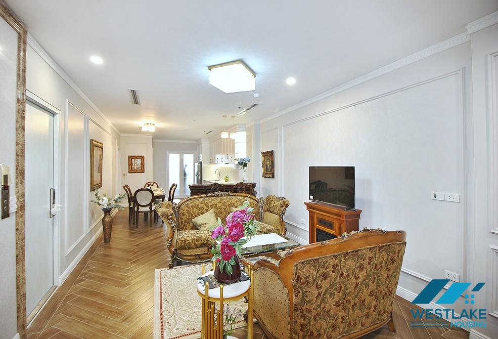 Lake view and luxurious 4 beds apartment for rent in Xuan Dieu st, Tay Ho