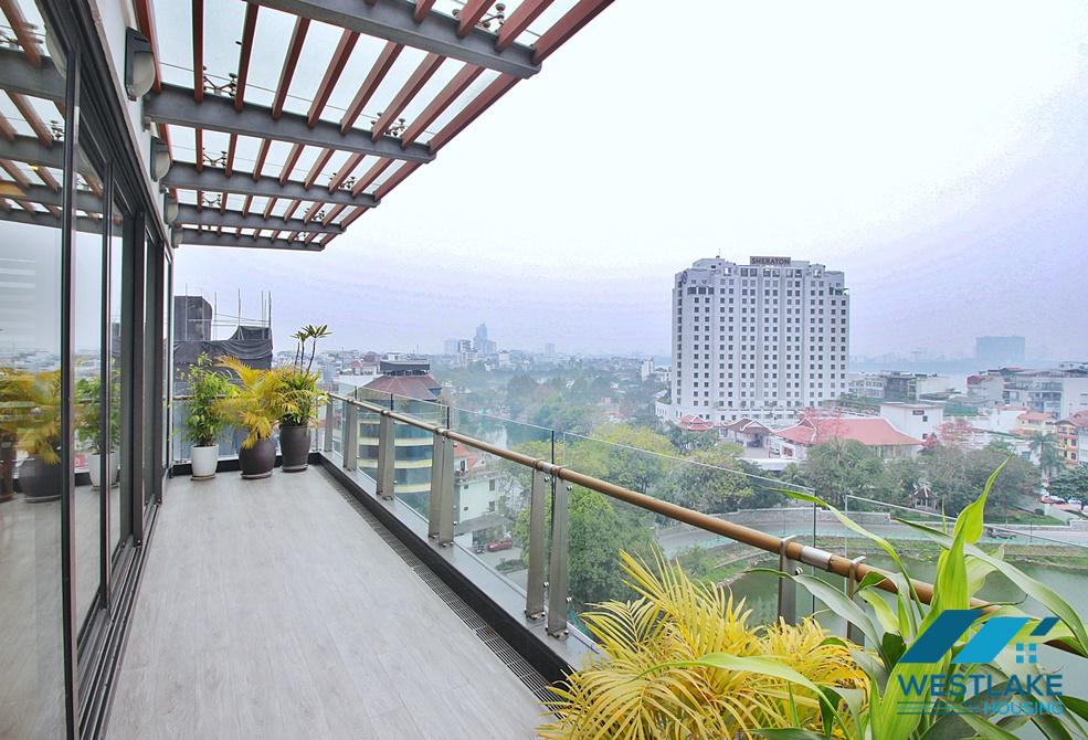 Amazing lake view serviced apartment for rent on Xuan Dieu Street, Tay Ho, Ha Noi