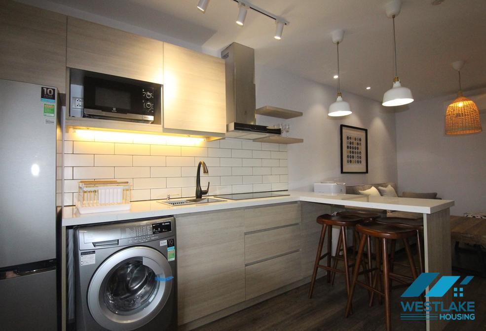 A high-end one bedroom apartment for rent is located on Bich Cau street,  Dong Da District