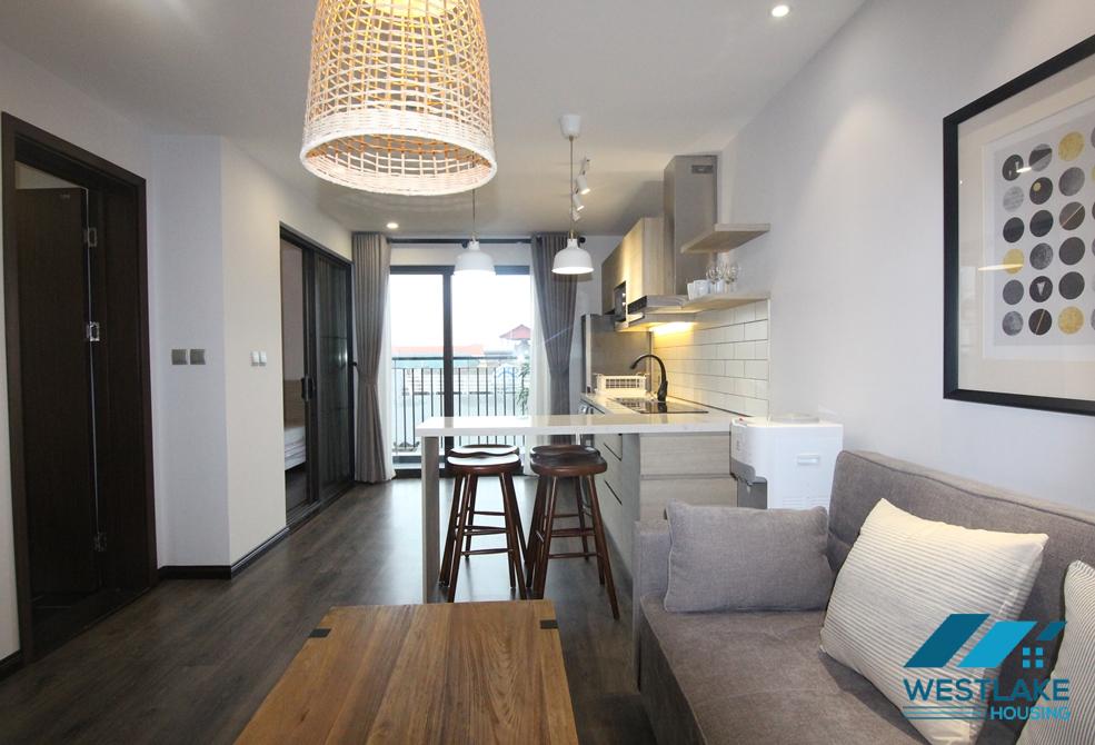 A high-end one bedroom apartment for rent is located on Bich Cau street,  Dong Da District