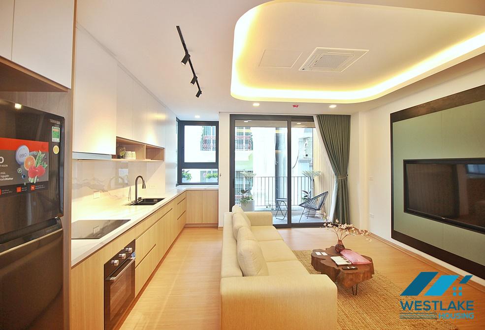 Clean and modern 02 bedrooms apartment for rent on Xuan Dieu Street, Tay Ho, Hanoi