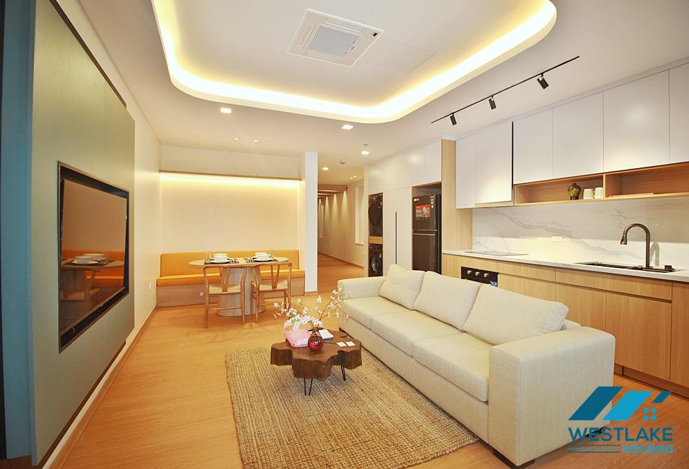 Clean and modern 02 bedrooms apartment for rent on Xuan Dieu Street, Tay Ho, Hanoi