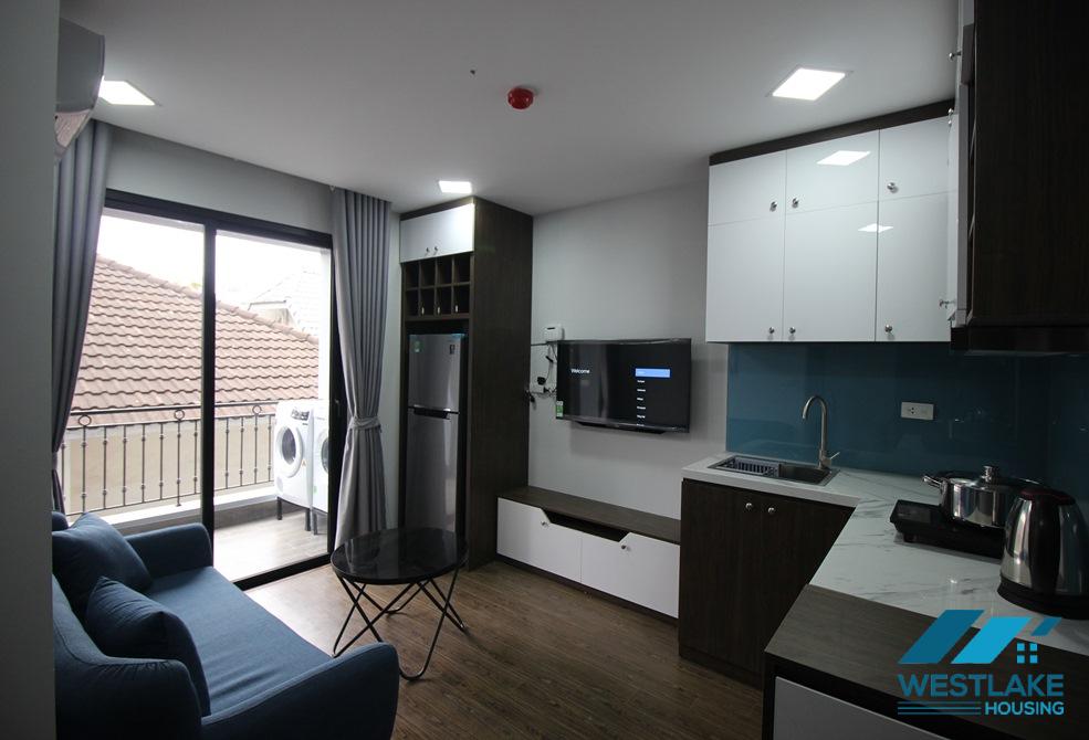 Bright one bedroom apartment for rent on To Ngoc Van street, Tay Ho district, Ha Noi