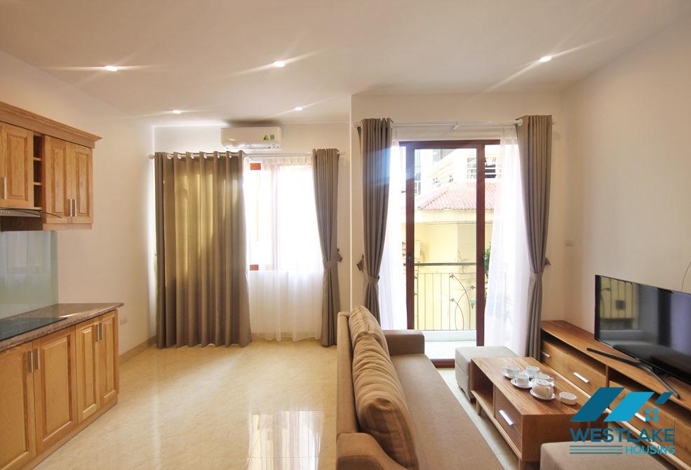 Lovely one bedroom apartment with small balcony for rent in To Ngoc Van, Tay Ho, Ha Noi
