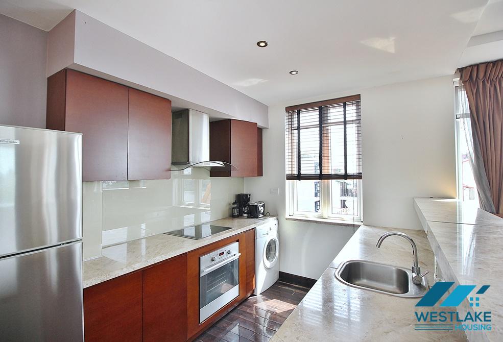  Lake view 1 bedroom apartment with huge balcony for rent in Quang An, Tay Ho