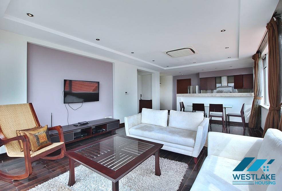  Lake view 1 bedroom apartment with huge balcony for rent in Quang An, Tay Ho