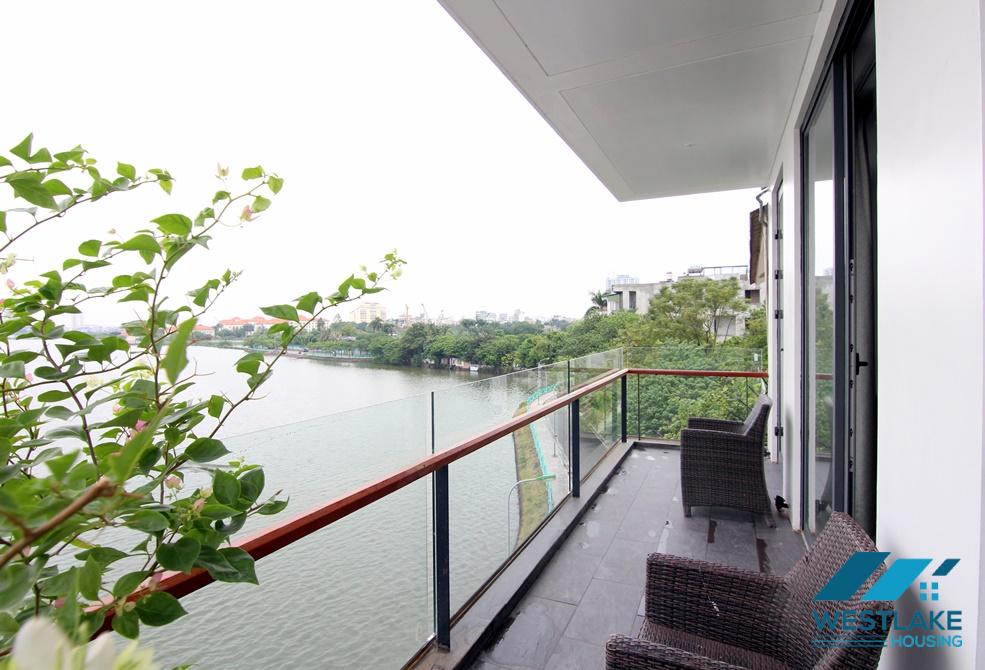 Lake view two bedrooms apartment for rent in Quang Khanh st, Tay Ho