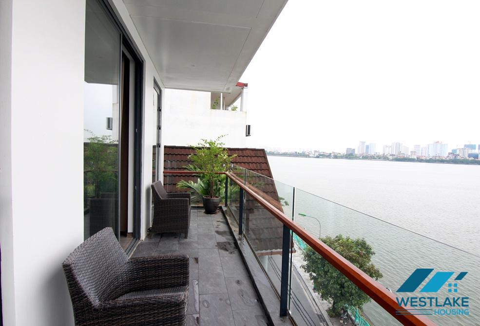 Lake view two bedrooms apartment for rent in Quang Khanh st, Tay Ho
