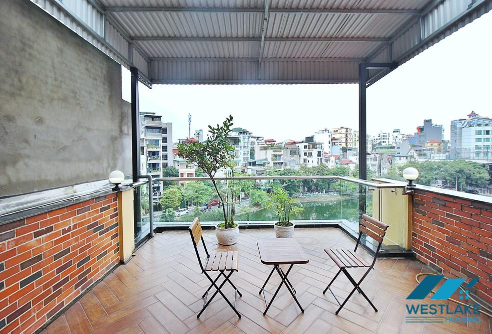 Lake view and spacious 3 beds apartment for lease in Vu Mien st, Tay Ho