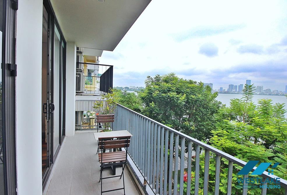 Lake view 2 bedroom apartment in Vu mien str, Tay ho