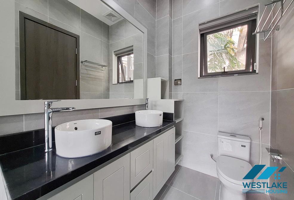 Cho thuê biệt thự góc 220m2, 3 tầng, 5 phòng ngủ, đầy đủ nội thất, gần trường quốc tế UNiS