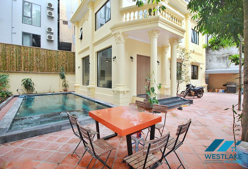  Cho Thuê Nhà 4 Phòng Ngủ Đẹp, Ban Công, Bể Bơi, Sân Vườn Rộng Thoáng Sáng Tại Tô Ngọc Vân, Tây Hồ