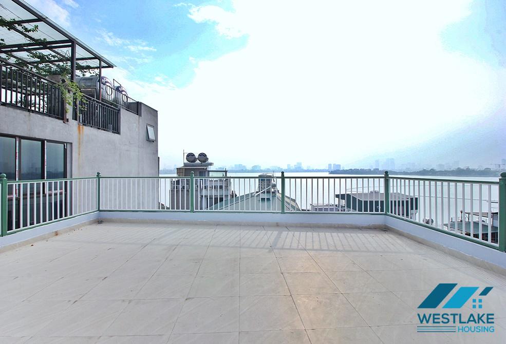 Large balcony one bedroom apartment for rent in Yen Phu area, Tay Ho, Ha Noi