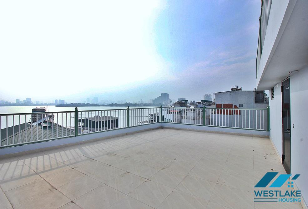 Large balcony one bedroom apartment for rent in Yen Phu area, Tay Ho, Ha Noi