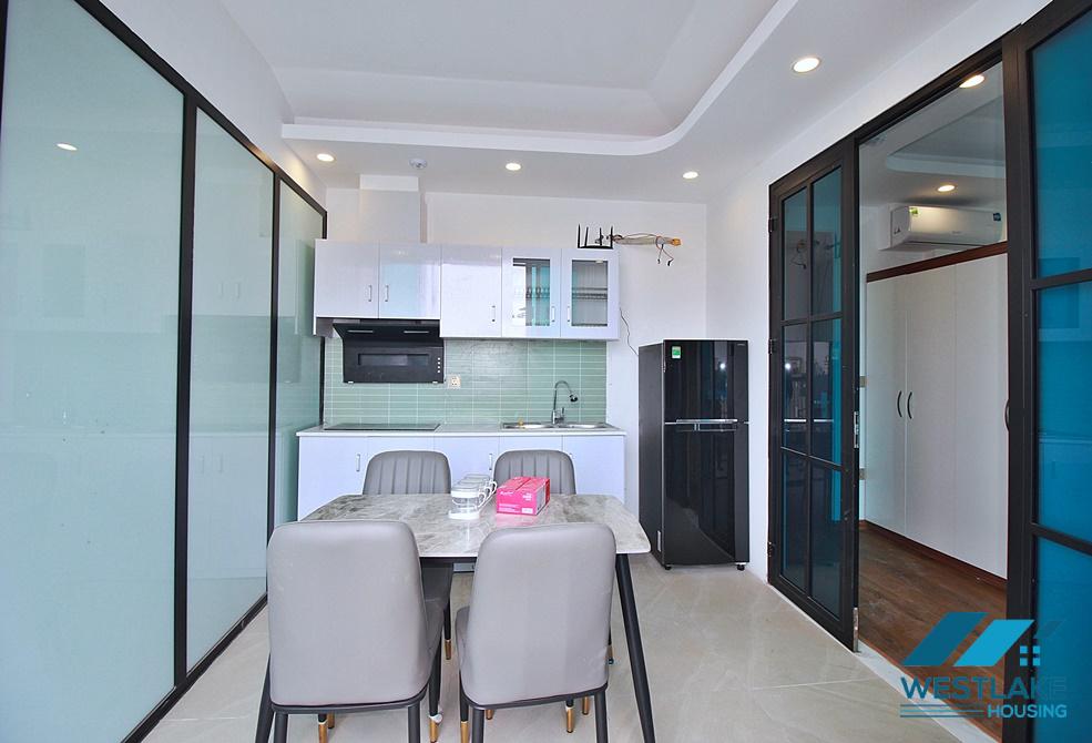 Large balcony one bedroom apartment for rent in Yen Phu area, Tay Ho, Ha Noi