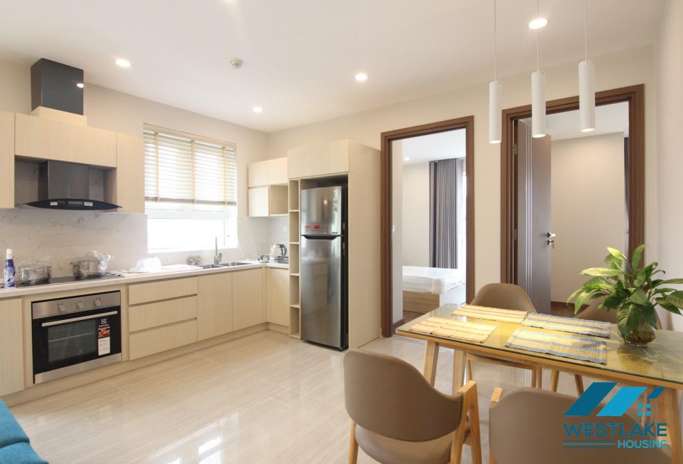 Nice high floor two bedrooms apartment for rent in L3 building, Cipitra urban, Tay Ho, Ha Noi