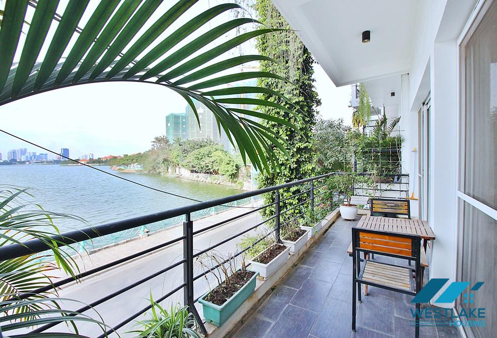 Lakeside balcony apartment for rent in Quang khanh, Tay ho