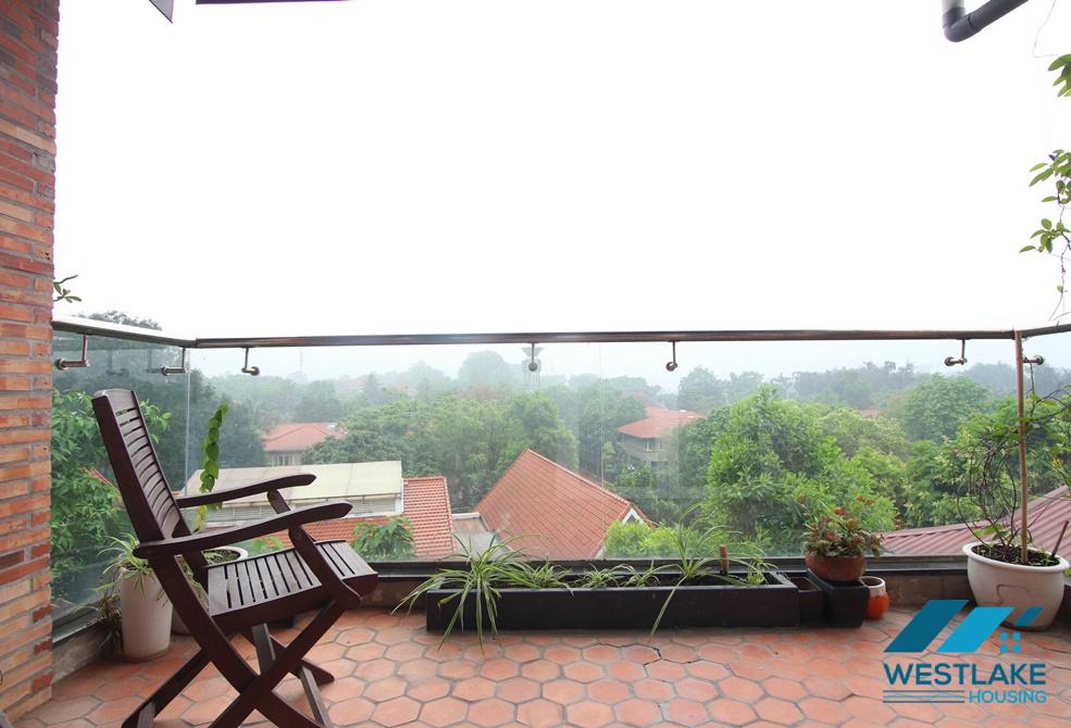 Cosy one bedroom apartment with large balcony for rent in Tay Ho, Ha Noi