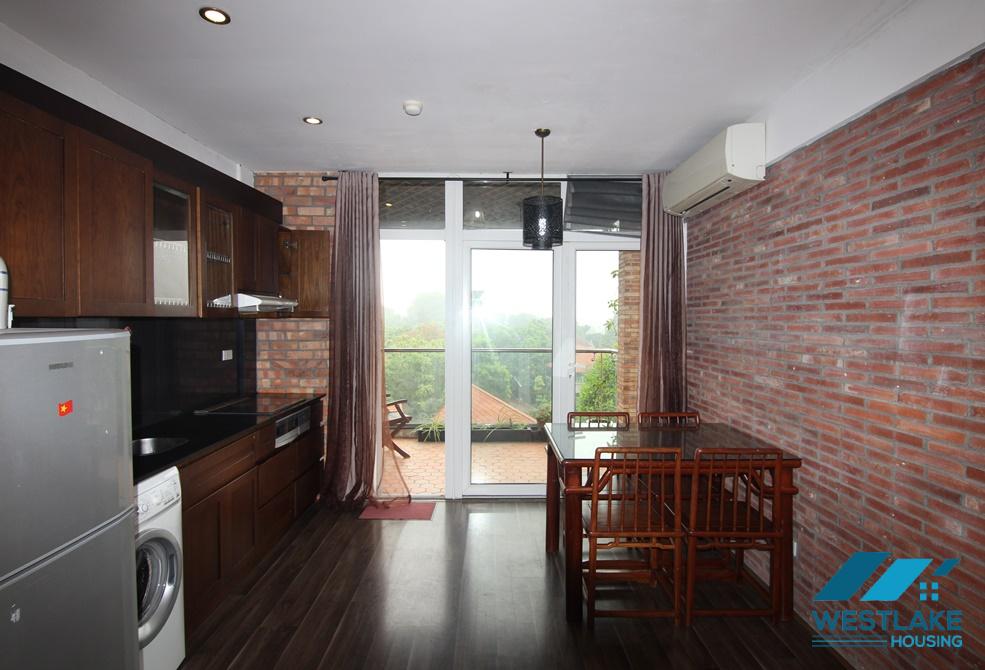 Cosy one bedroom apartment with large balcony for rent in Tay Ho, Ha Noi