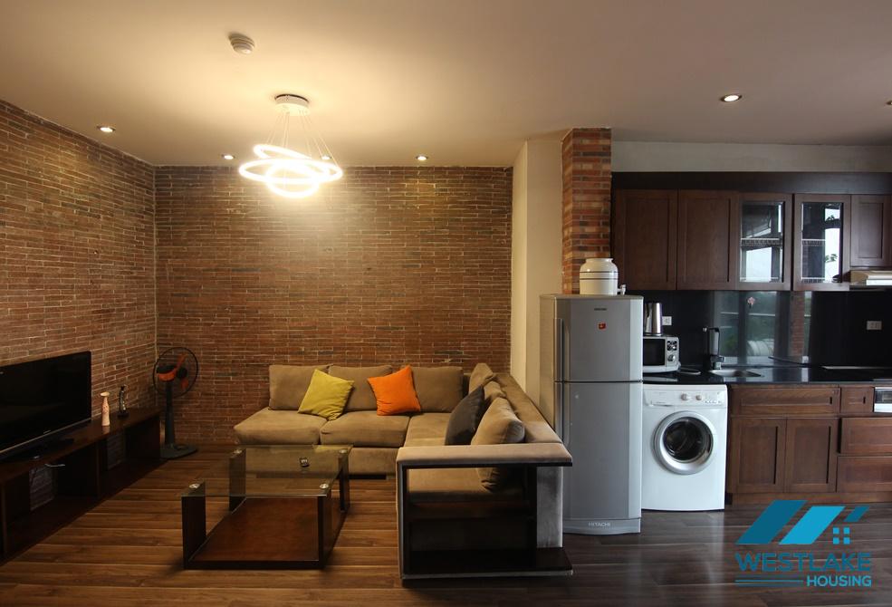 Cosy one bedroom apartment with large balcony for rent in Tay Ho, Ha Noi
