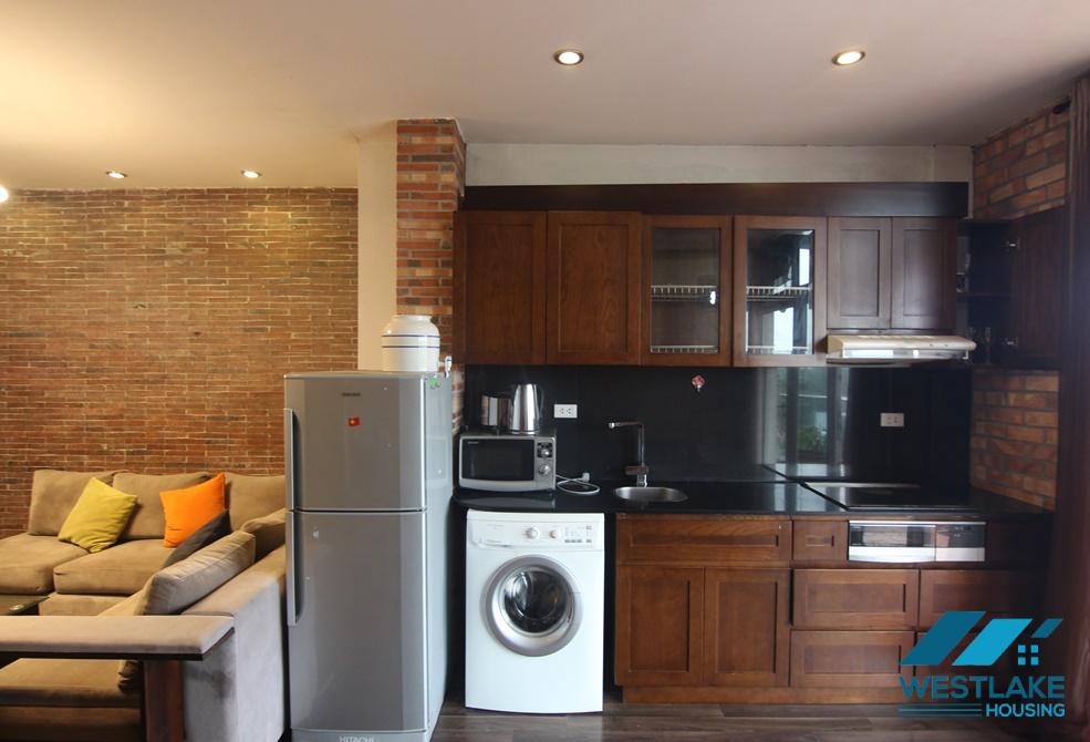 Cosy one bedroom apartment with large balcony for rent in Tay Ho, Ha Noi