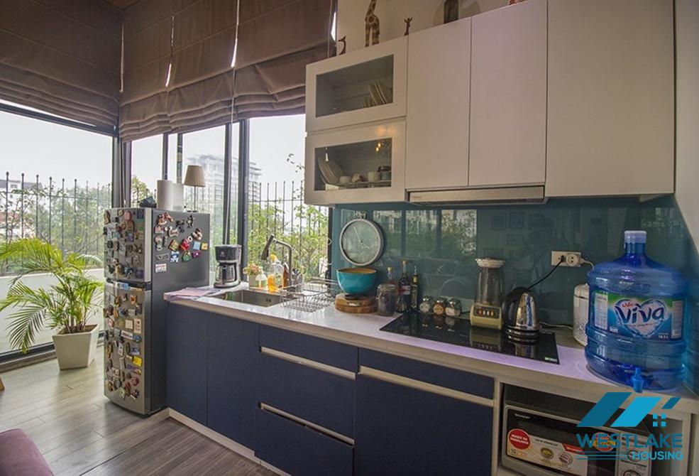 Bright one bedroom apartment with large balcony for rent in Dang Thai Mai area, Tay Ho, Ha Noi
