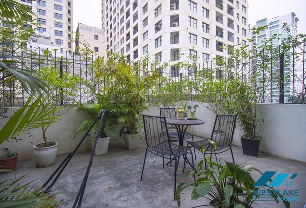 Bright one bedroom apartment with large balcony for rent in Dang Thai Mai area, Tay Ho, Ha Noi