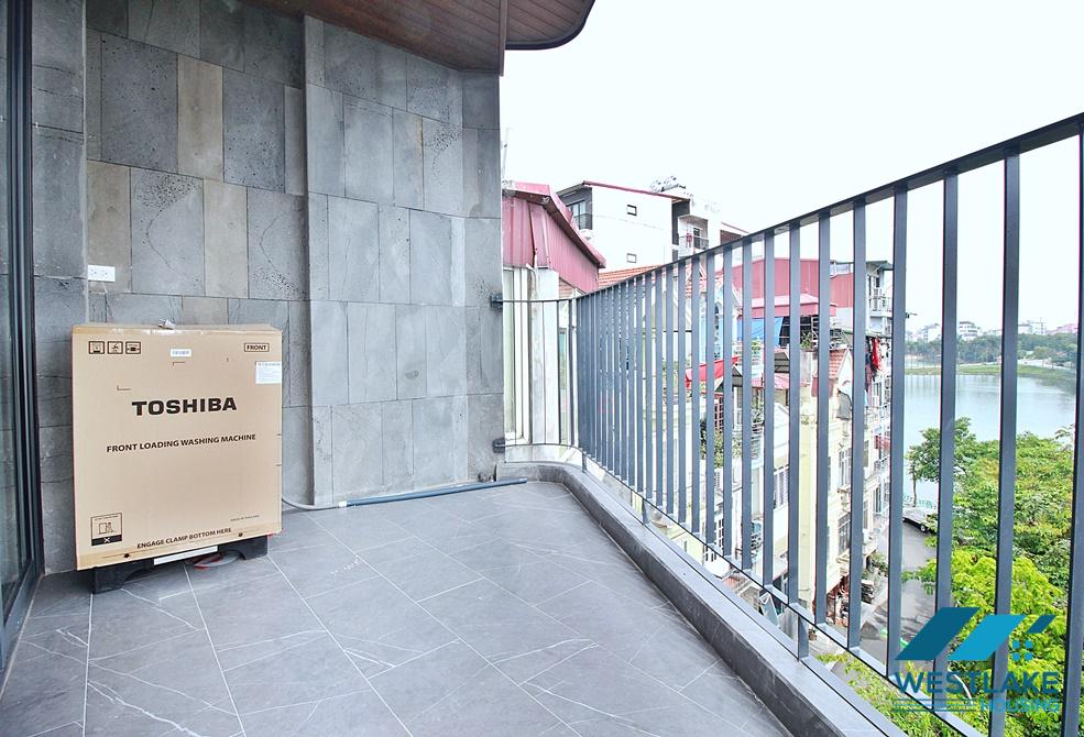 Lake view and brand new one bedroom apartment for rent in Vu Mien st, Tay Ho