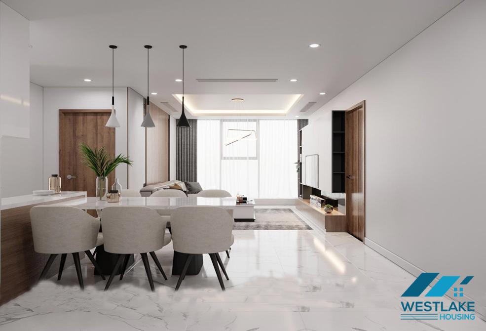 A sleek and modern apartment for rent in Sunshine City, Hanoi