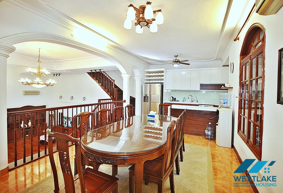 High ceiling French villa for rent in Tay Ho, Ha Noi
