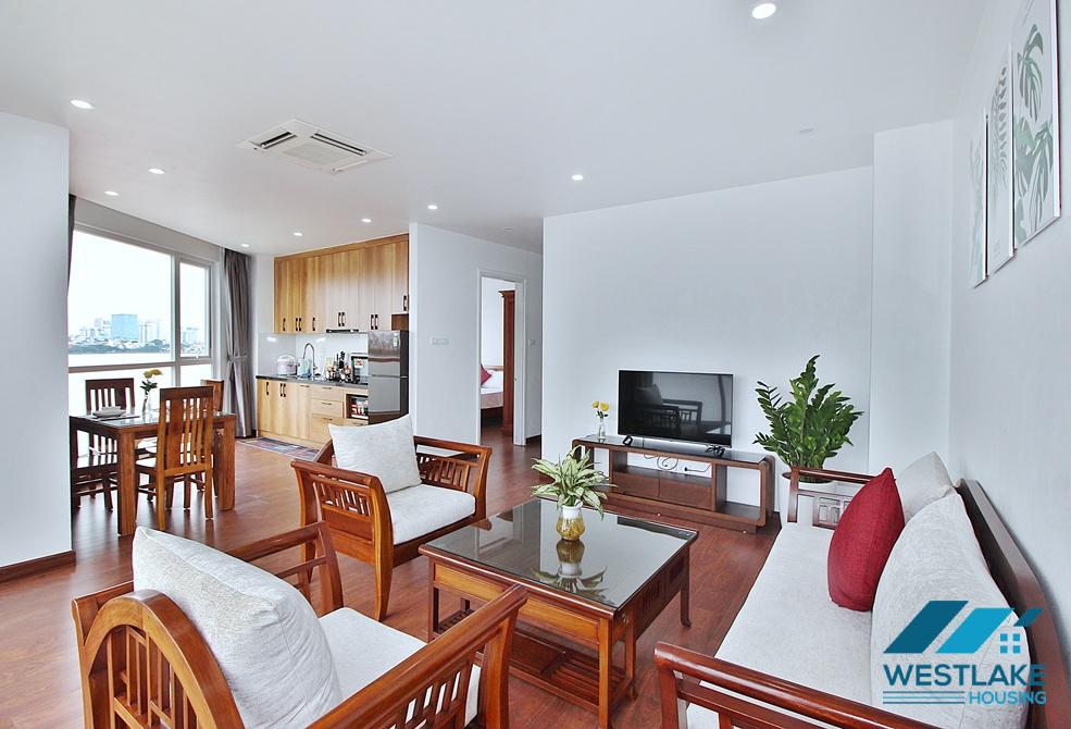 Lake view and bright 2 bedrooms apartment for rent in Xom Chua, Dang Thai Mai, Tay Ho